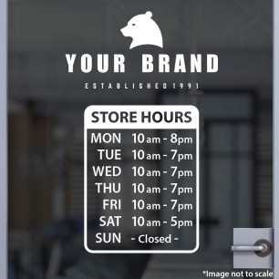 Open Hours With Logo Style 10